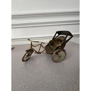 VINTAGE BRASS RICKSHAW BIKE IN GOOD CONDITION